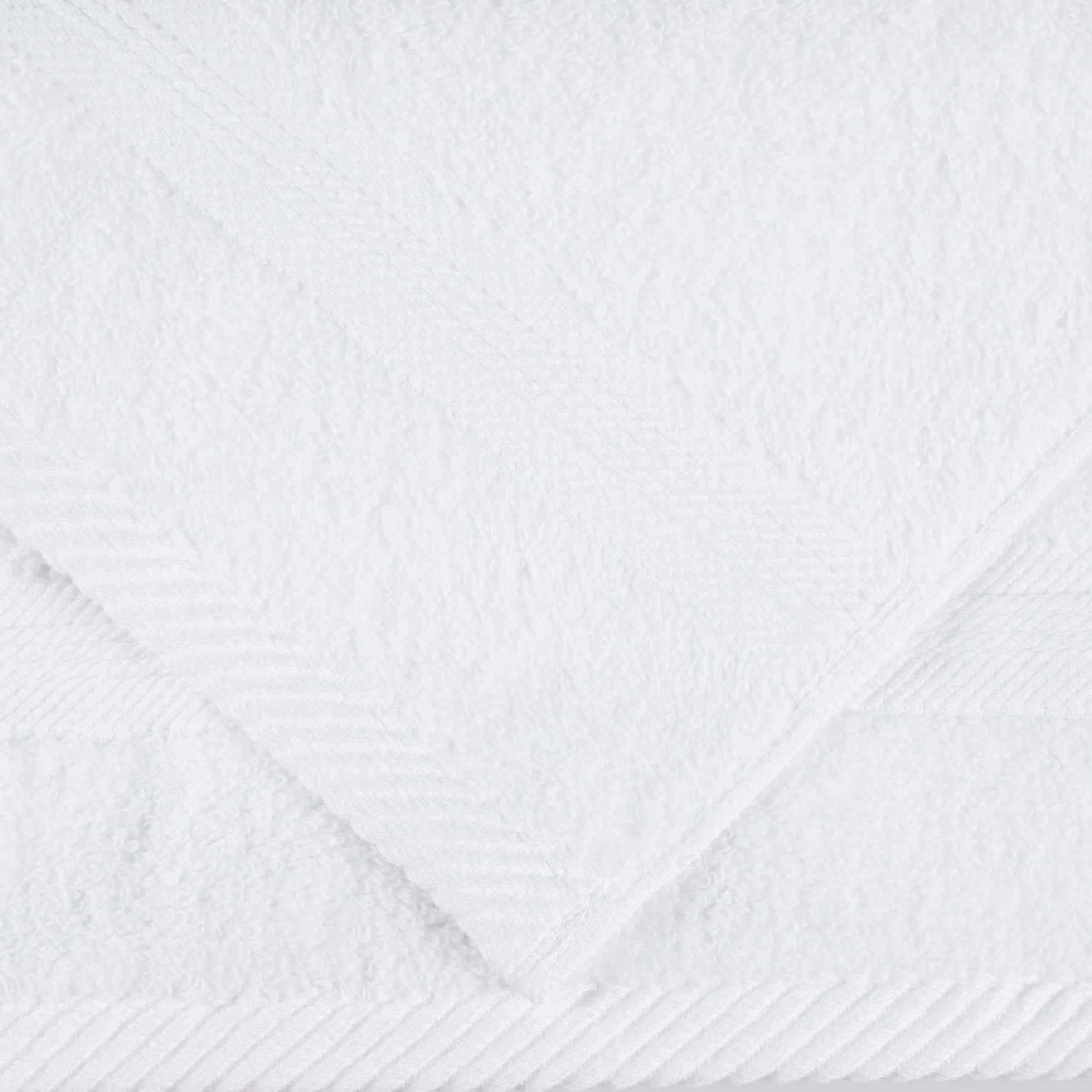 Smart Dry Zero Twist Cotton 3-Piece Assorted Towel Set - White