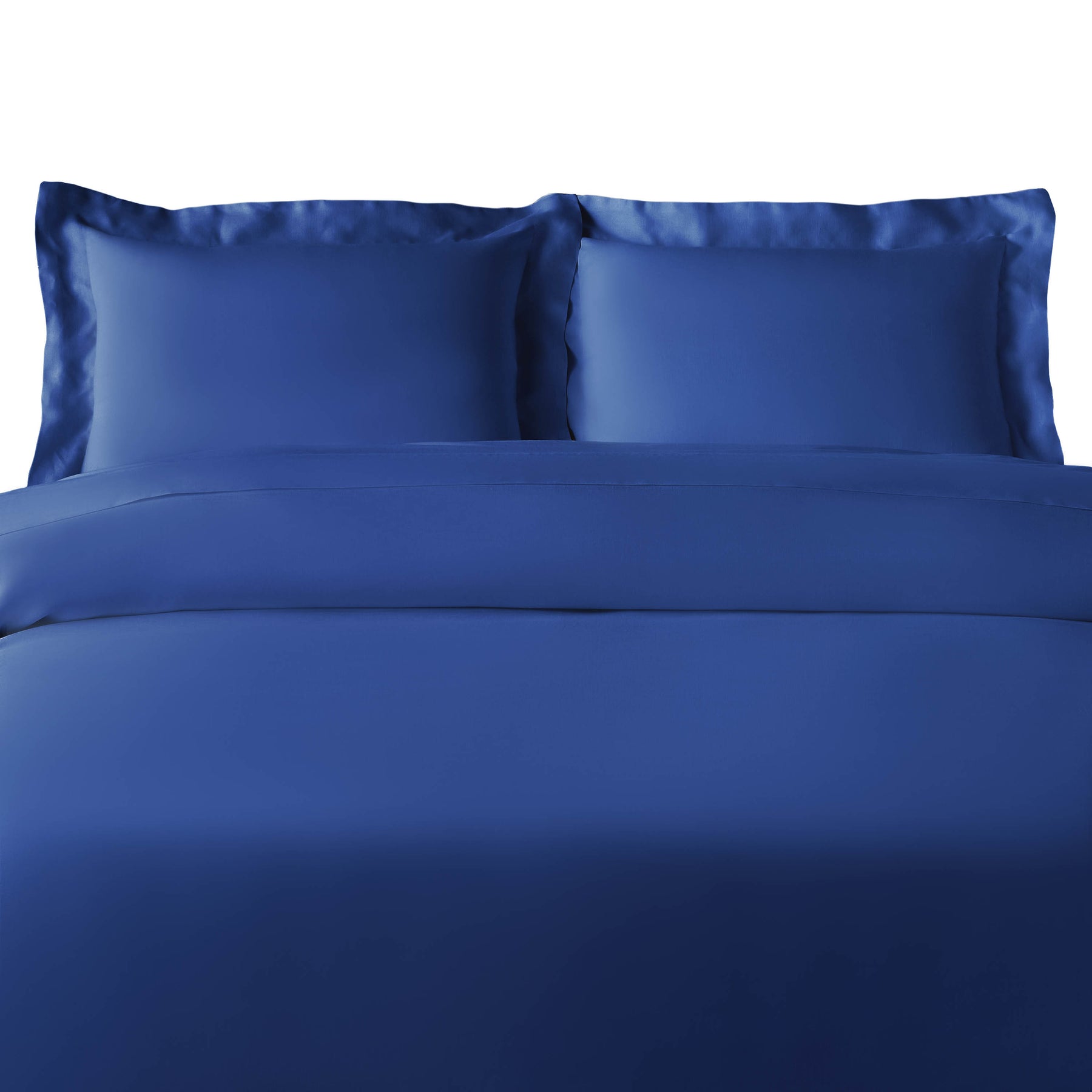 100% Rayon From Bamboo 300 Thread Count Solid Duvet Cover Set - SmokedBlue