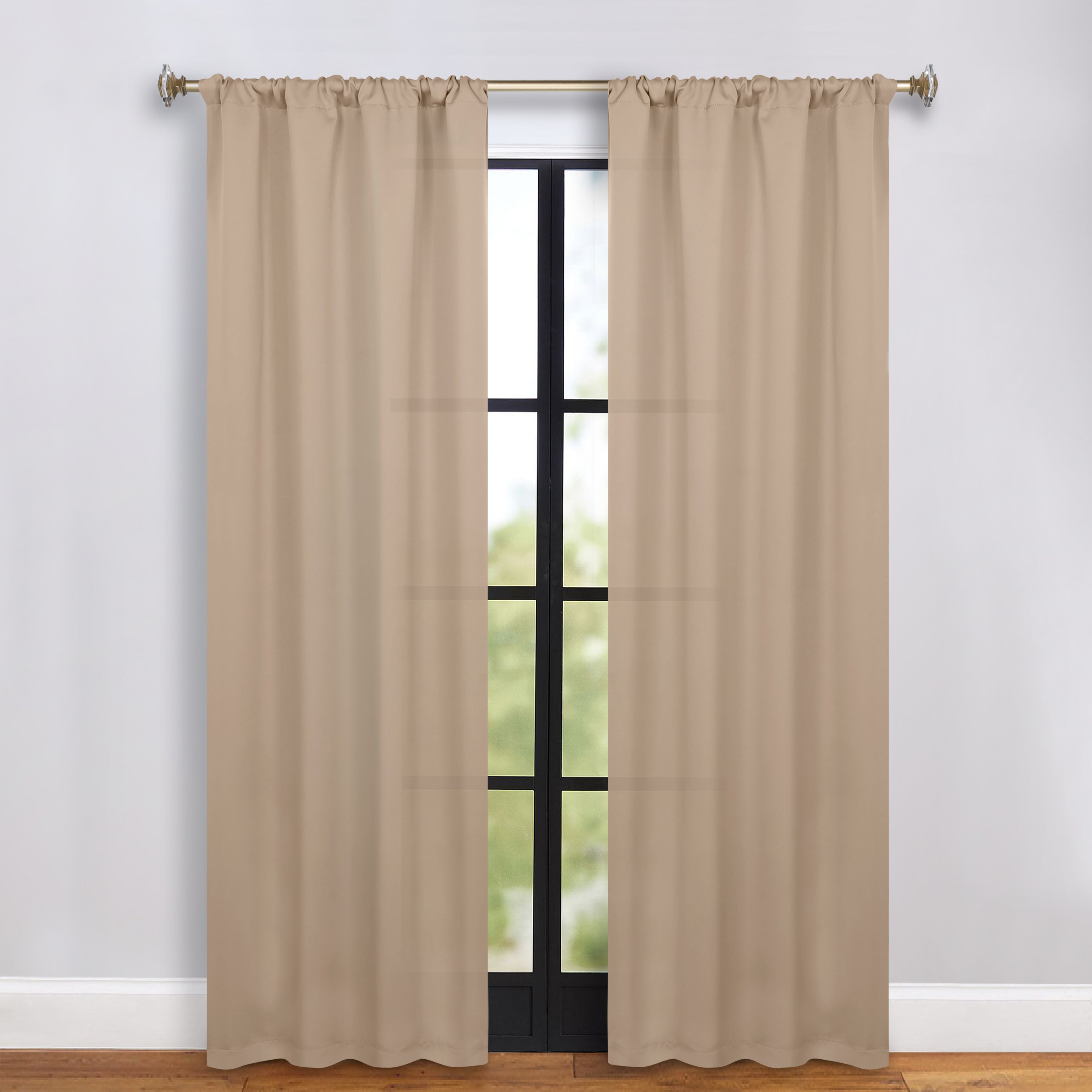 Solid Room Darkening Rod Pocket Blackout Curtain Panels, Set of 2 - Blackout Curtains by Superior