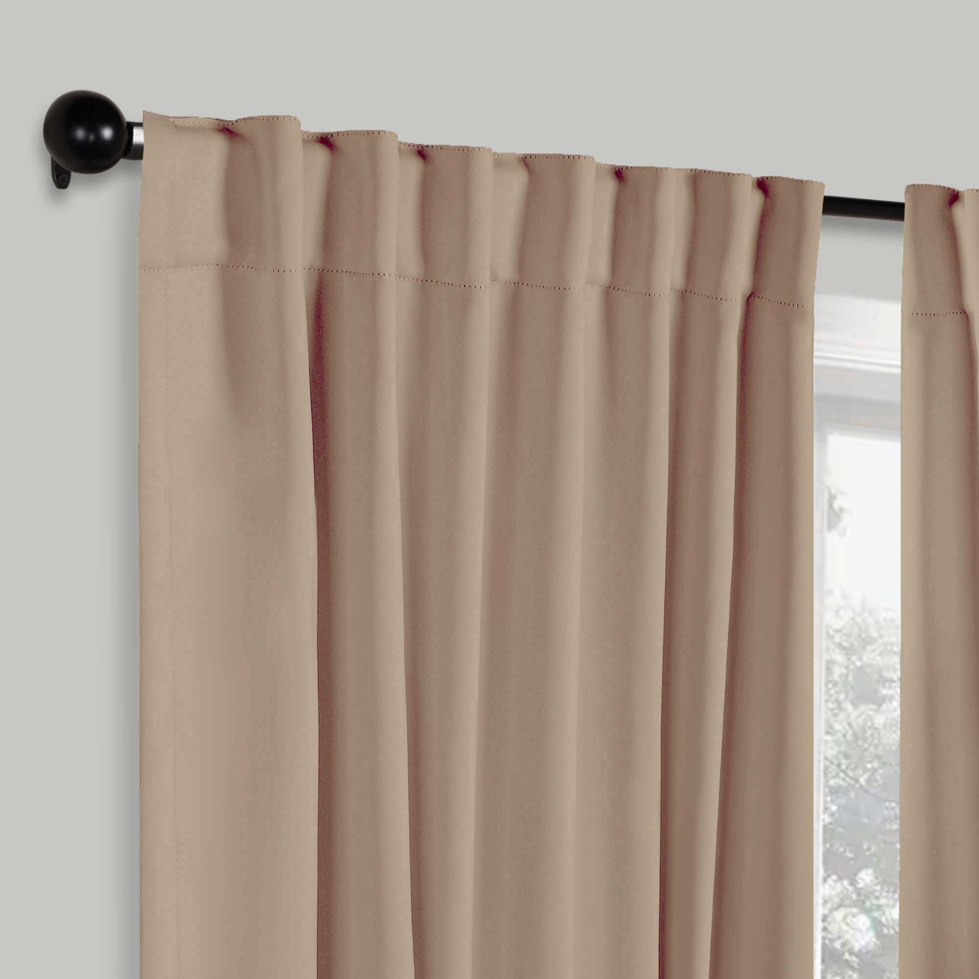 Solid Room Darkening Blackout Curtain Panels, Back Tabs, Set of 2 - Blackout Curtains by Superior