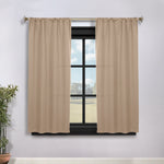 Solid Room Darkening Rod Pocket Blackout Curtain Panels, Set of 2 - Blackout Curtains by Superior