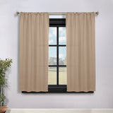 Solid Room Darkening Rod Pocket Blackout Curtain Panels, Set of 2 - Blackout Curtains by Superior