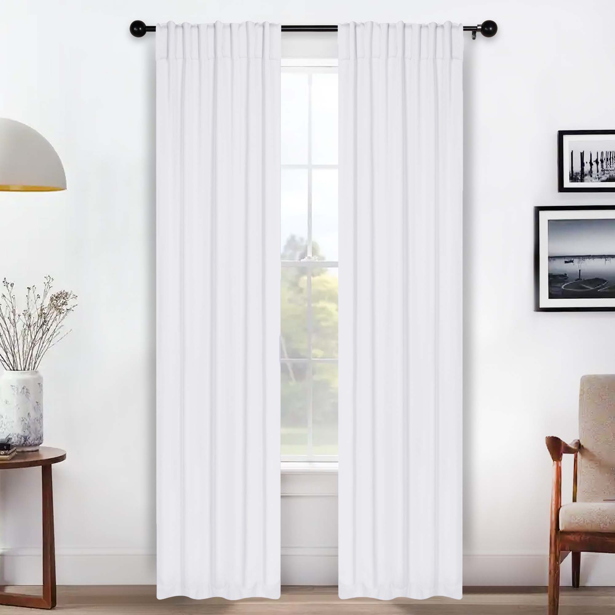 Solid Room Darkening Blackout Curtain Panels, Back Tabs, Set of 2 - Blackout Curtains by Superior Brand