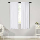 Solid Room Darkening Blackout Curtain Panels, Back Tabs, Set of 2 - Blackout Curtains by Superior