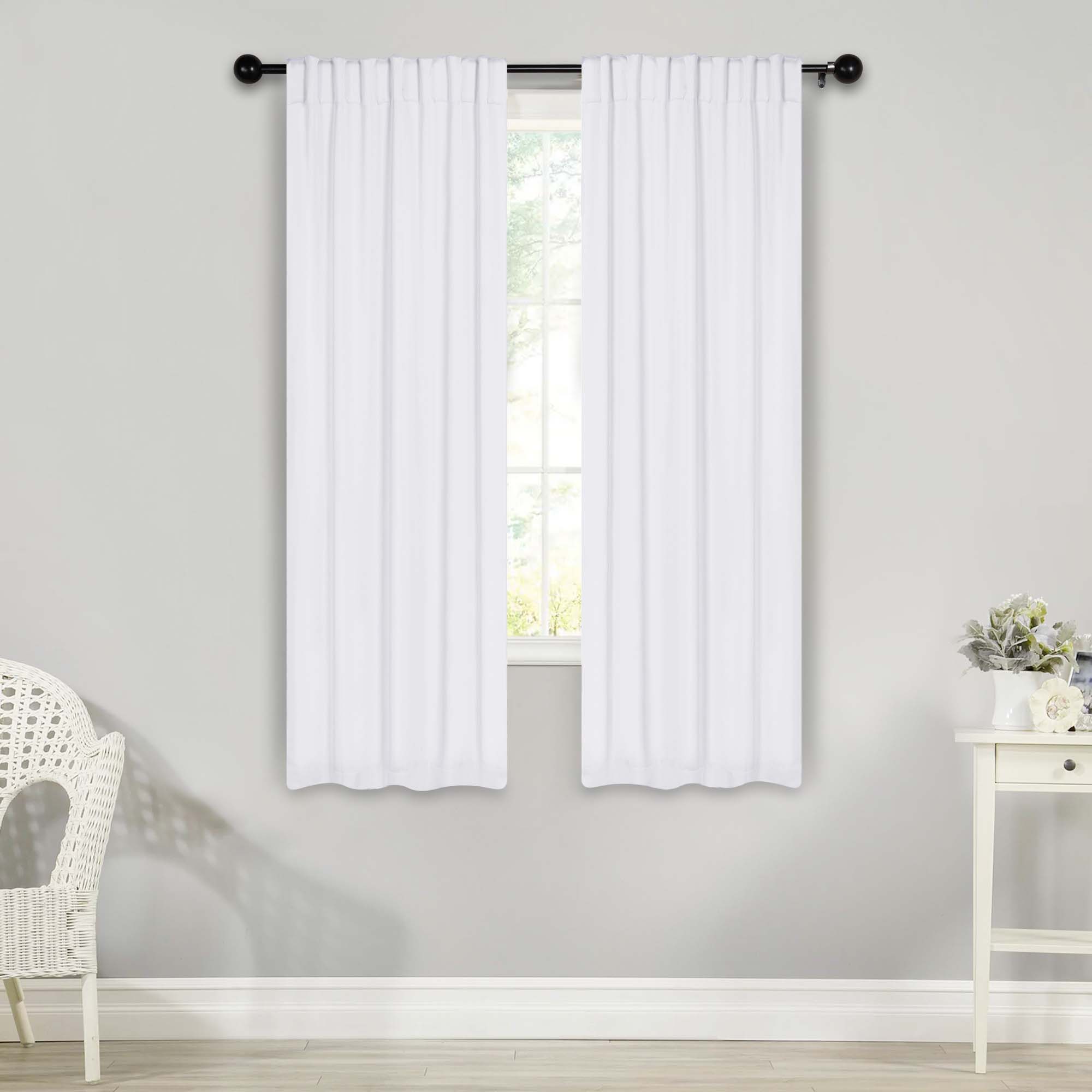 Solid Room Darkening Blackout Curtain Panels, Back Tabs, Set of 2 - Blackout Curtains by Superior