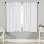 Solid Room Darkening Blackout Curtain Panels, Back Tabs, Set of 2 - Blackout Curtains by Superior