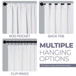 Solid Room Darkening Blackout Curtain Panels, Back Tabs, Set of 2 - Blackout Curtains by Superior