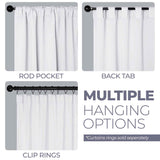 Solid Room Darkening Blackout Curtain Panels, Back Tabs, Set of 2 - Blackout Curtains by Superior