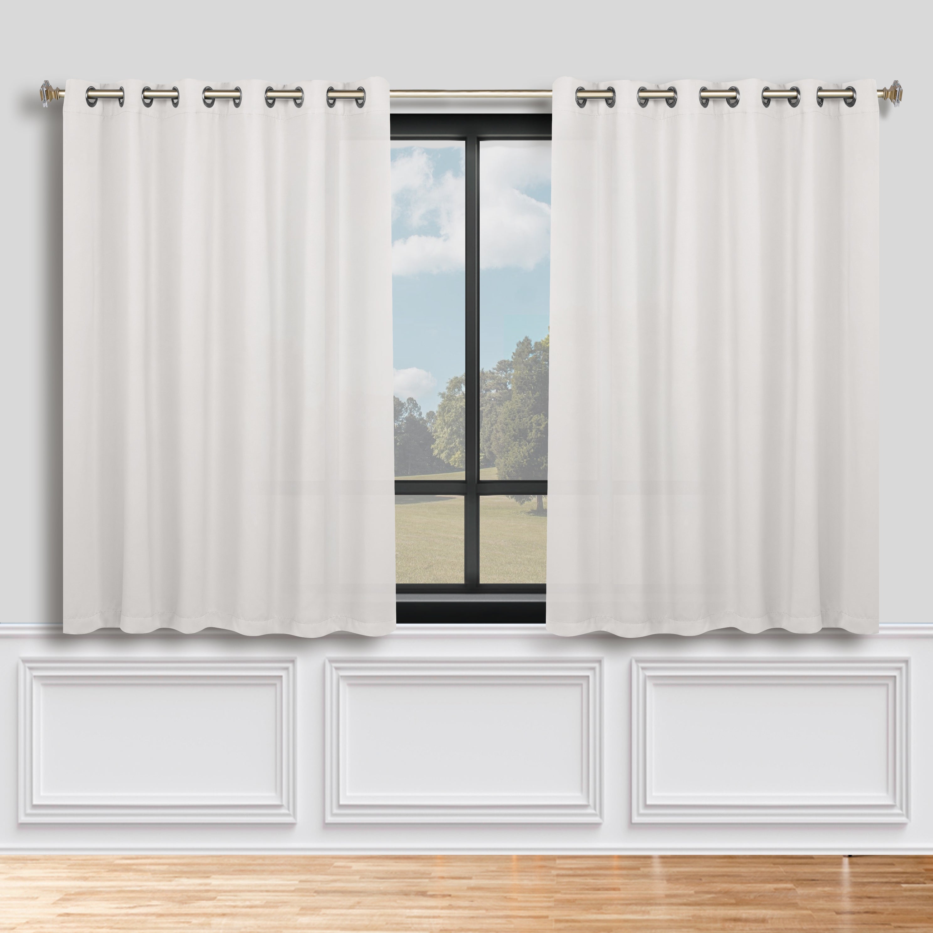 Classic Modern Solid Room Darkening Blackout Curtain Panels, Set of 2 - Blackout Curtains by Superior Brand