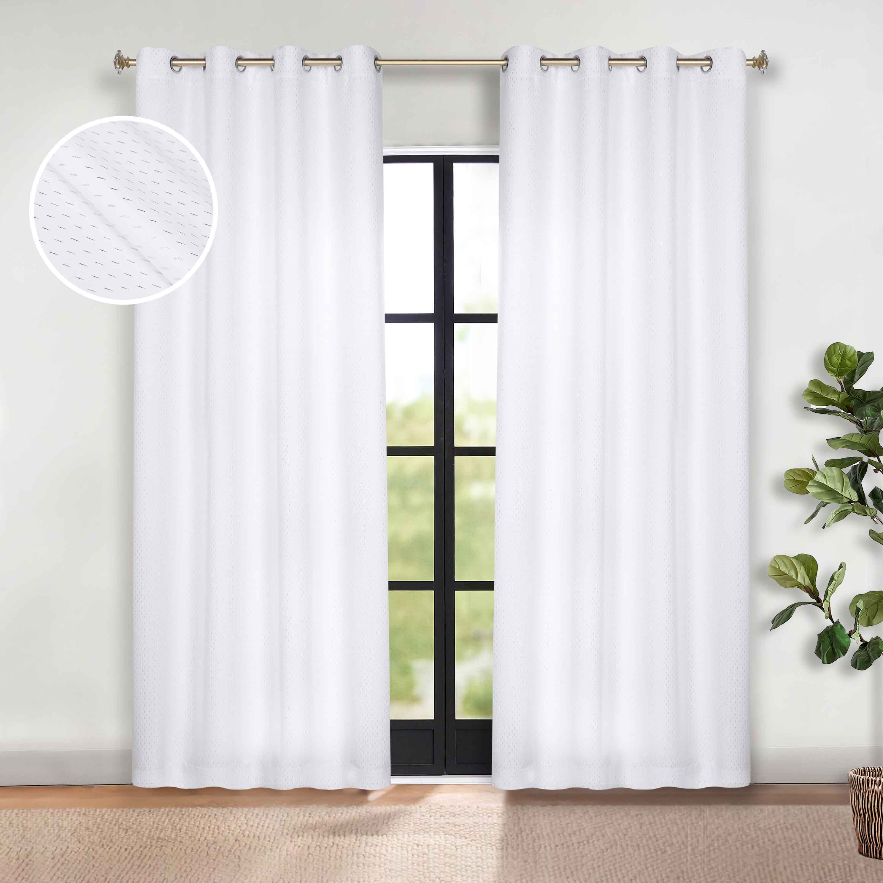 Modern Shimmer Washable Room Darkening Blackout Curtains, Set of 2 - Blackout Curtains by Superior Brand
