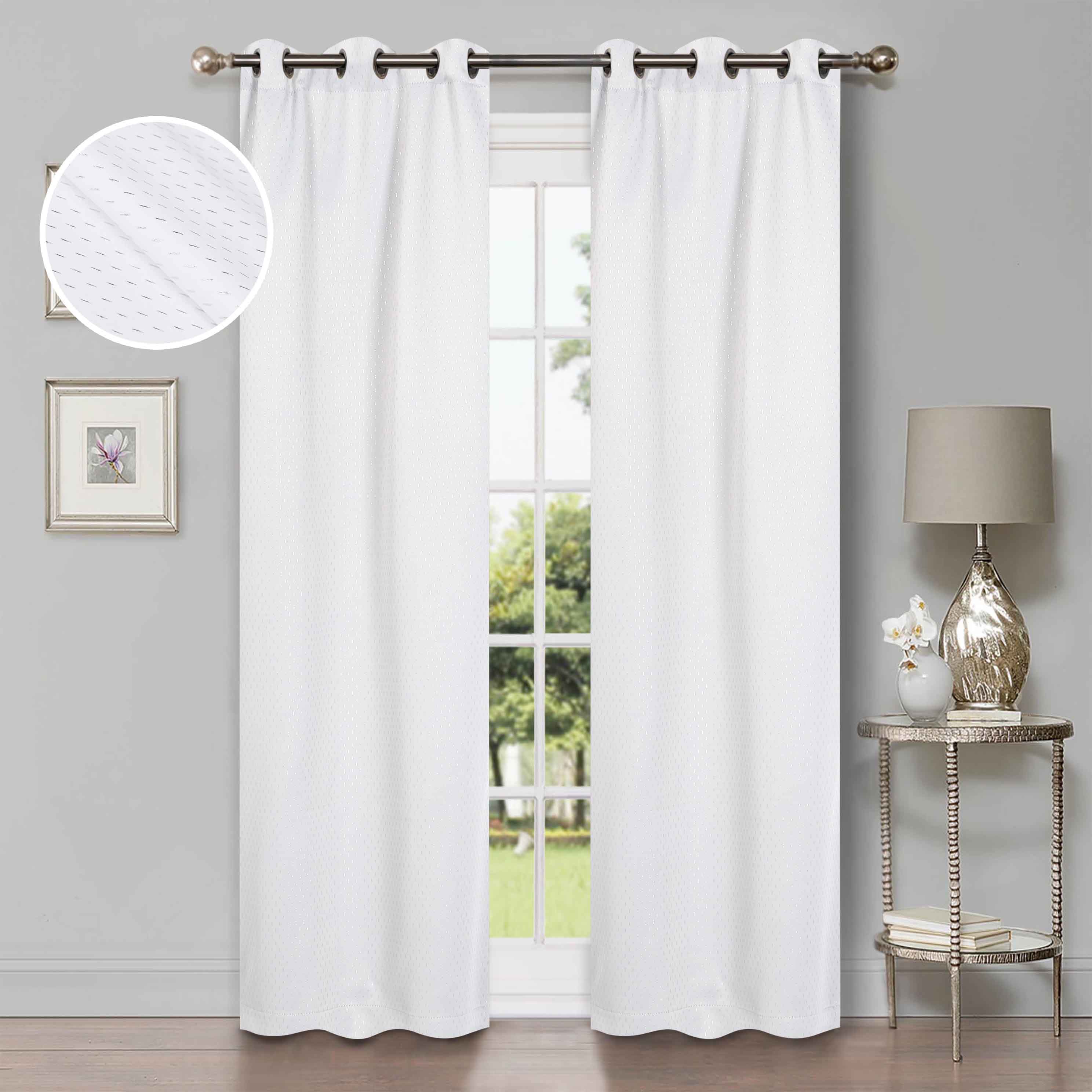 Modern Shimmer Washable Room Darkening Blackout Curtains, Set of 2 - Blackout Curtains by Superior Brand