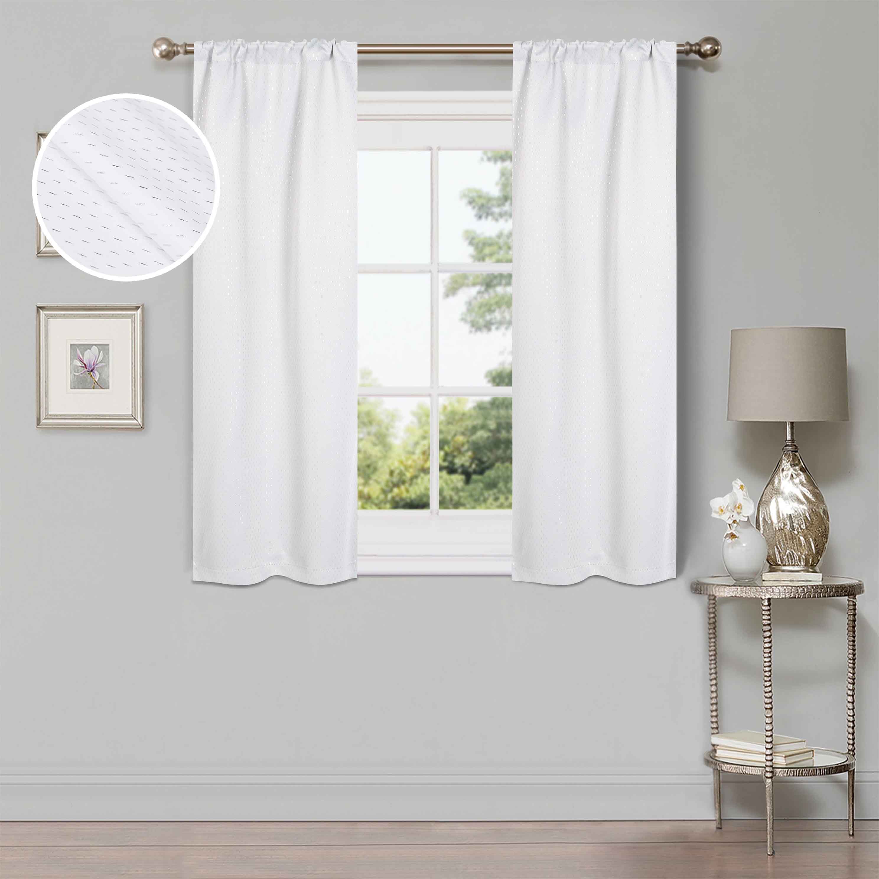 Modern Shimmer Washable Room Darkening Blackout Curtains, Set of 2 - Blackout Curtains by Superior Brand