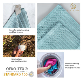 Superior Soho Ribbed Textured Cotton Ultra-Absorbent Bath Sheet & Bath Towel Set