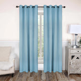 Blackout Window Curtains Solid Room Darkening Washable Set of 2