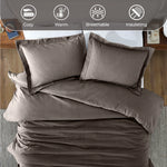 Flannel Cotton Modern Solid Fuzzy Duvet Cover Set With Pillow Shams - Duvet Cover Set by Superior Brand