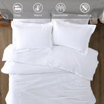 Flannel Cotton Modern Solid Fuzzy Duvet Cover Set With Pillow Shams - Duvet Cover Set by Superior Brand