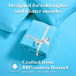 100% Cotton Flannel Solid Deep Pocket Bed Sheet Set - Sheet Set by Superior Brand
