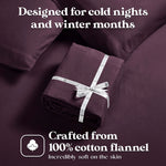 100% Cotton Flannel Solid Deep Pocket Bed Sheet Set - Sheet Set by Superior Brand