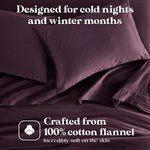 Solid Flannel Cotton Soft Fuzzy Pillowcases, Set of 2 - Pillowcases by Superior Brand