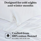Solid Flannel Cotton Soft Fuzzy Pillowcases, Set of 2 - Pillowcases by Superior Brand