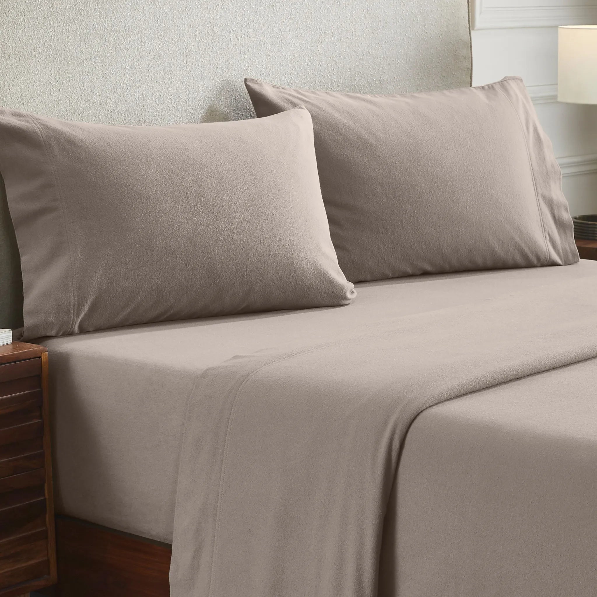 Solid Flannel Cotton Soft Fuzzy Pillowcases, Set of 2 - Pillowcases by Superior Brand