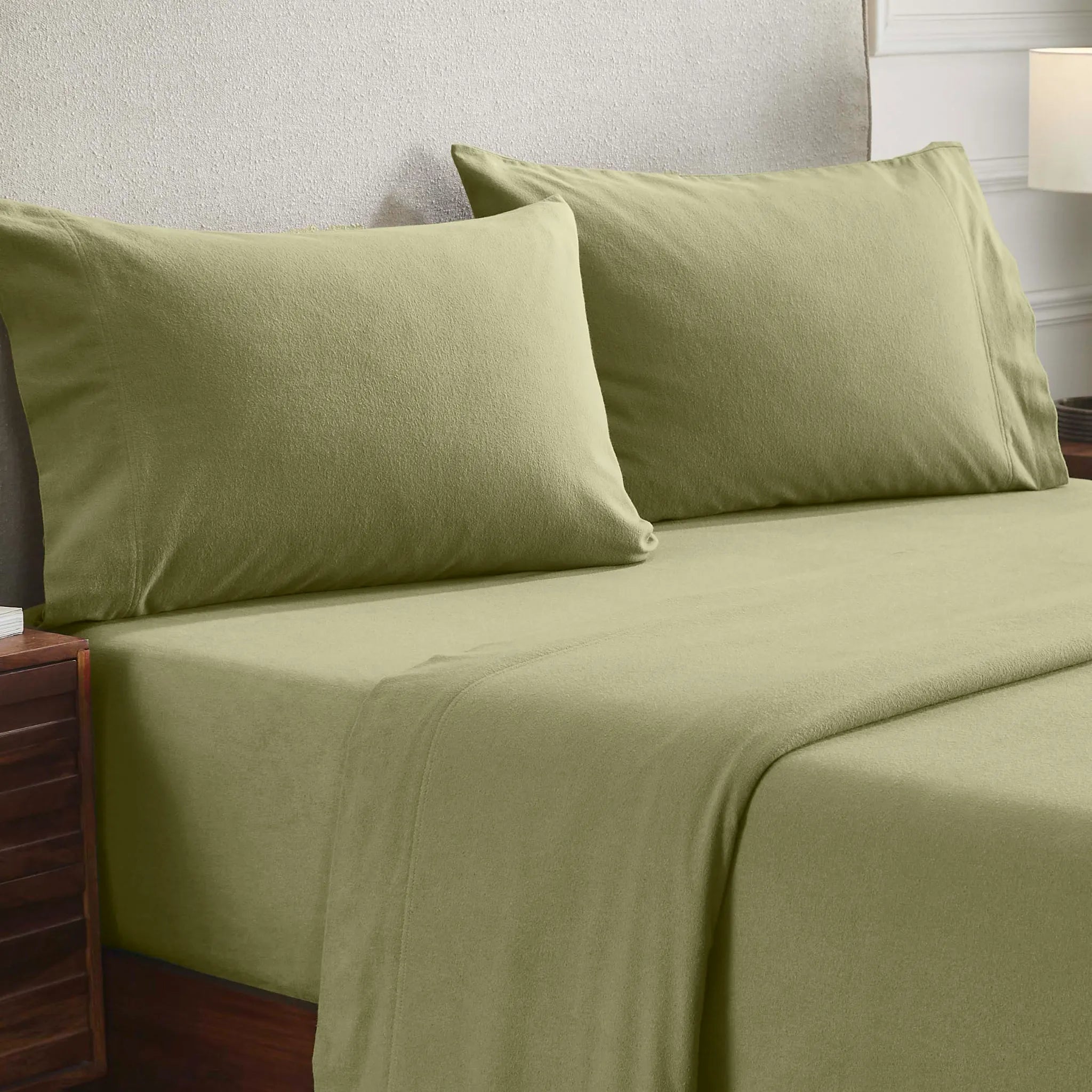 Solid Flannel Cotton Soft Fuzzy Pillowcases, Set of 2 - Pillowcases by Superior Brand