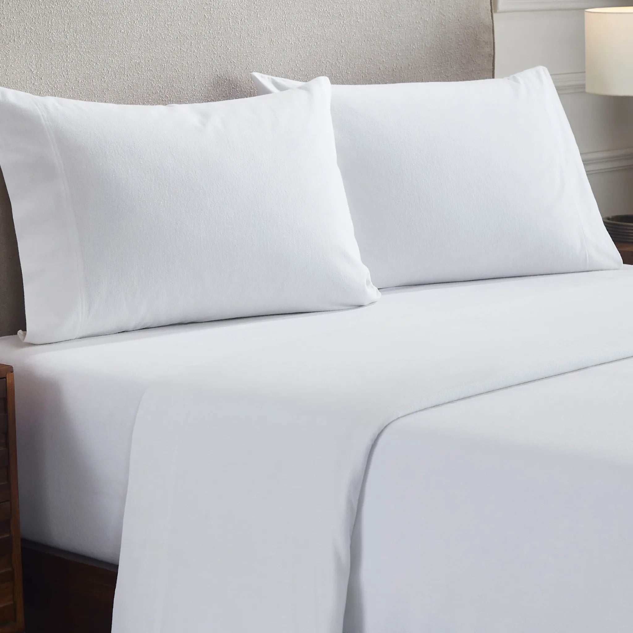 Solid Flannel Cotton Soft Fuzzy Pillowcases, Set of 2 - Pillowcases by Superior Brand