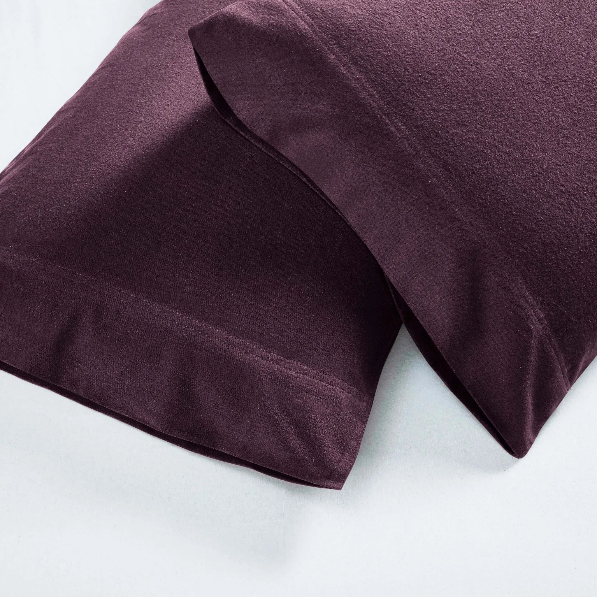 Solid Flannel Cotton Soft Fuzzy Pillowcases, Set of 2 - Pillowcases by Superior Brand