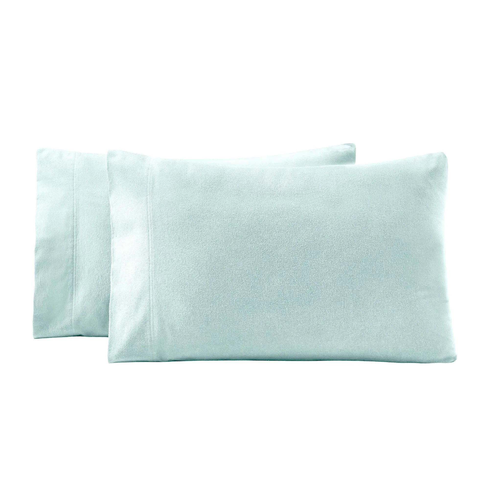 Solid Flannel Cotton Soft Fuzzy Pillowcases, Set of 2 - Pillowcases by Superior Brand