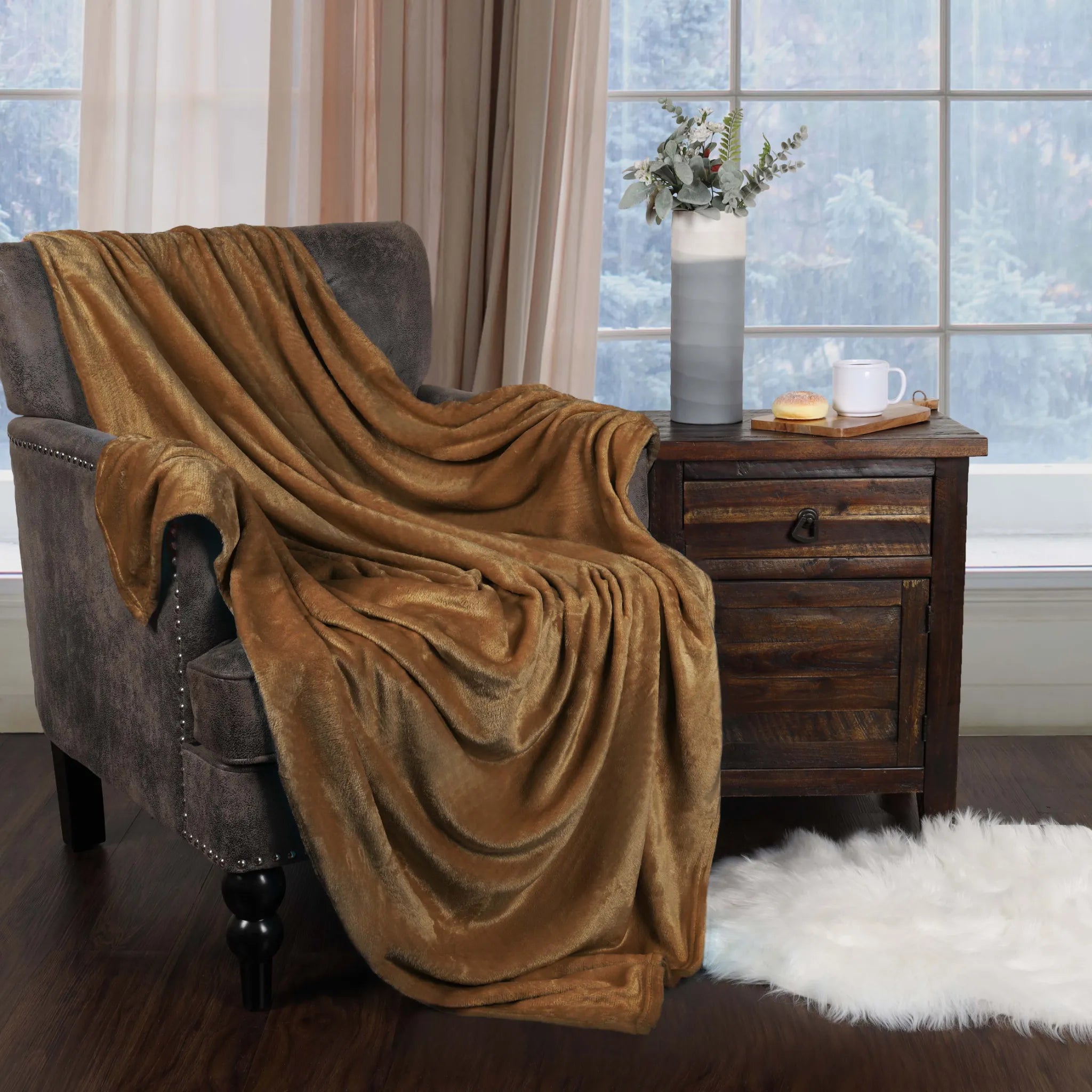 Superior Fleece Plush Medium Weight Fluffy Soft Decorative Throw - Blanket by Superior Brand