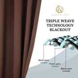 Solid Room Darkening Rod Pocket Blackout Curtain Panels, Set of 2