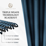 Solid Room Darkening Rod Pocket Blackout Curtain Panels, Set of 2