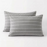Sophia Cotton Flannel Striped Bed Pillowcases Set of 2