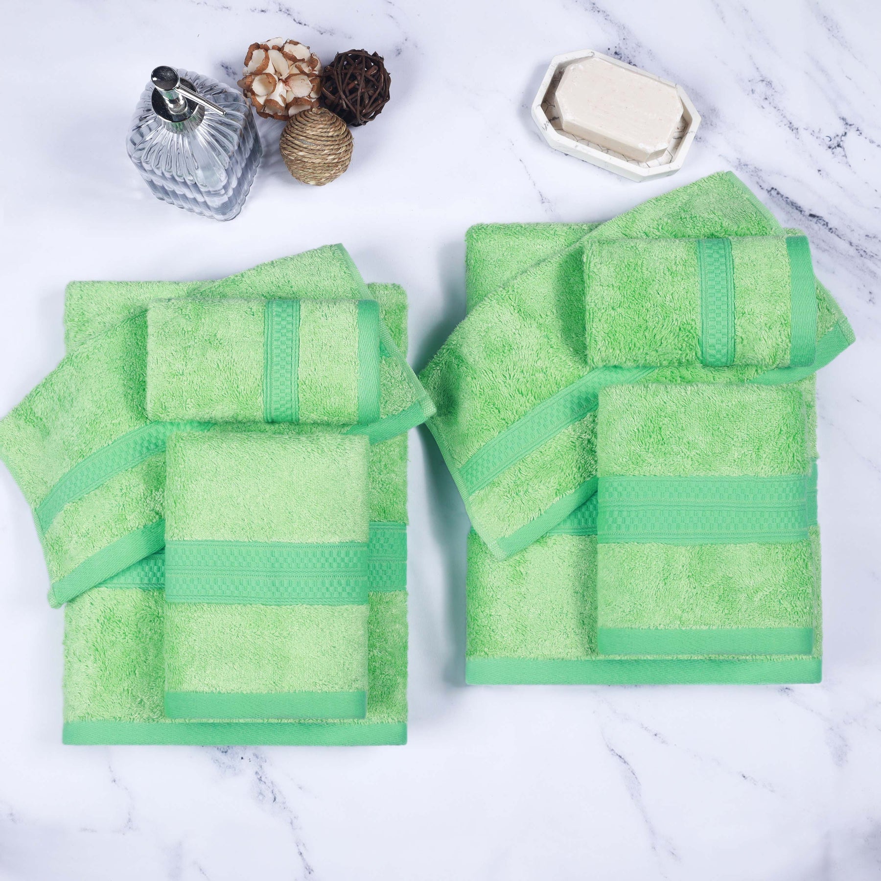 Ultra-Soft Rayon from Bamboo Cotton Blend 8 Piece Towel Set
