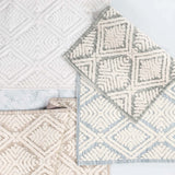 Ceton Diamond Trellis Textured Machine Washable Bath Rugs, Set of 2 - Bath Rugs by Superior Brand