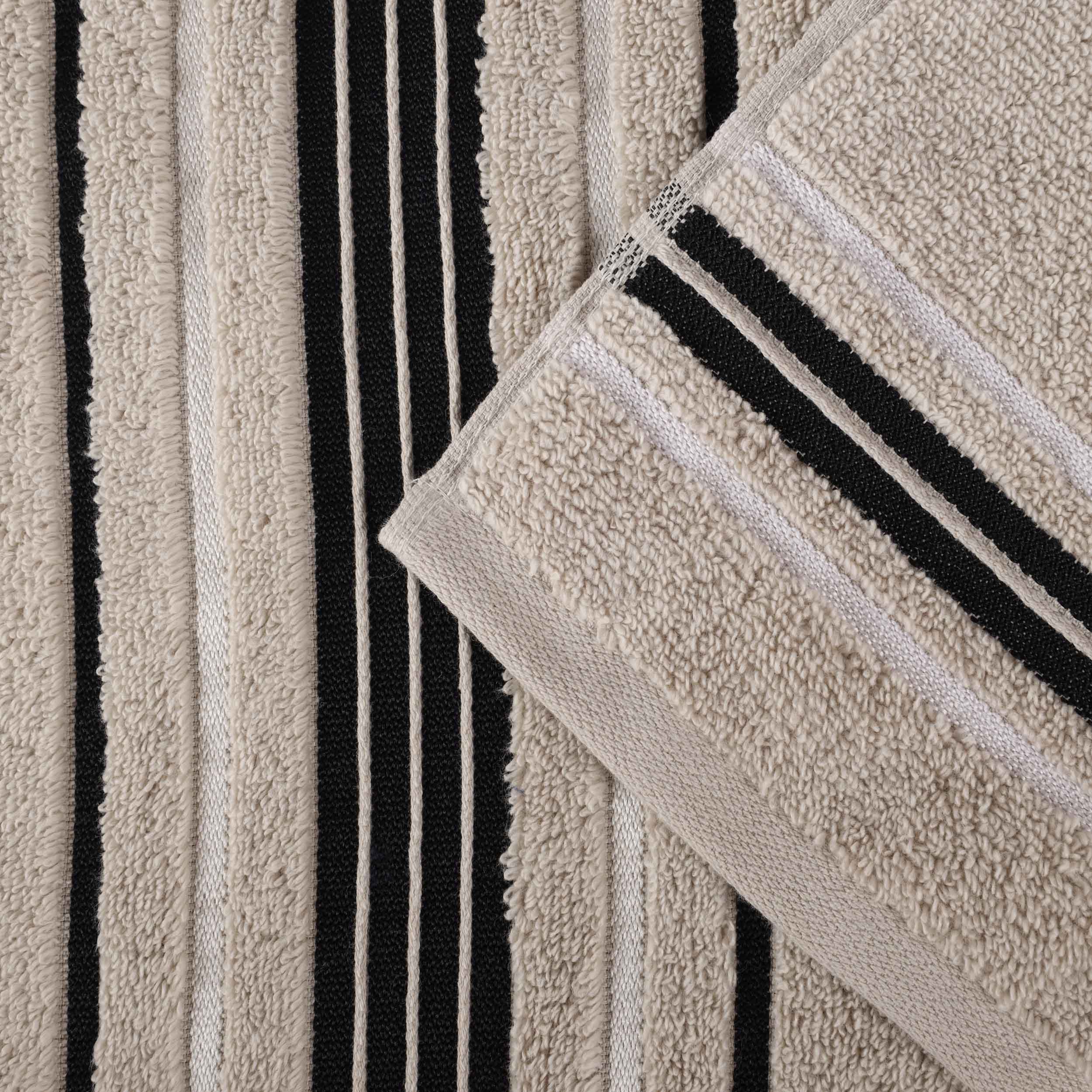 Sadie Zero Twist Cotton Solid and Jacquard Floral 8 Piece Towel Set - Towel Set by Superior Brand