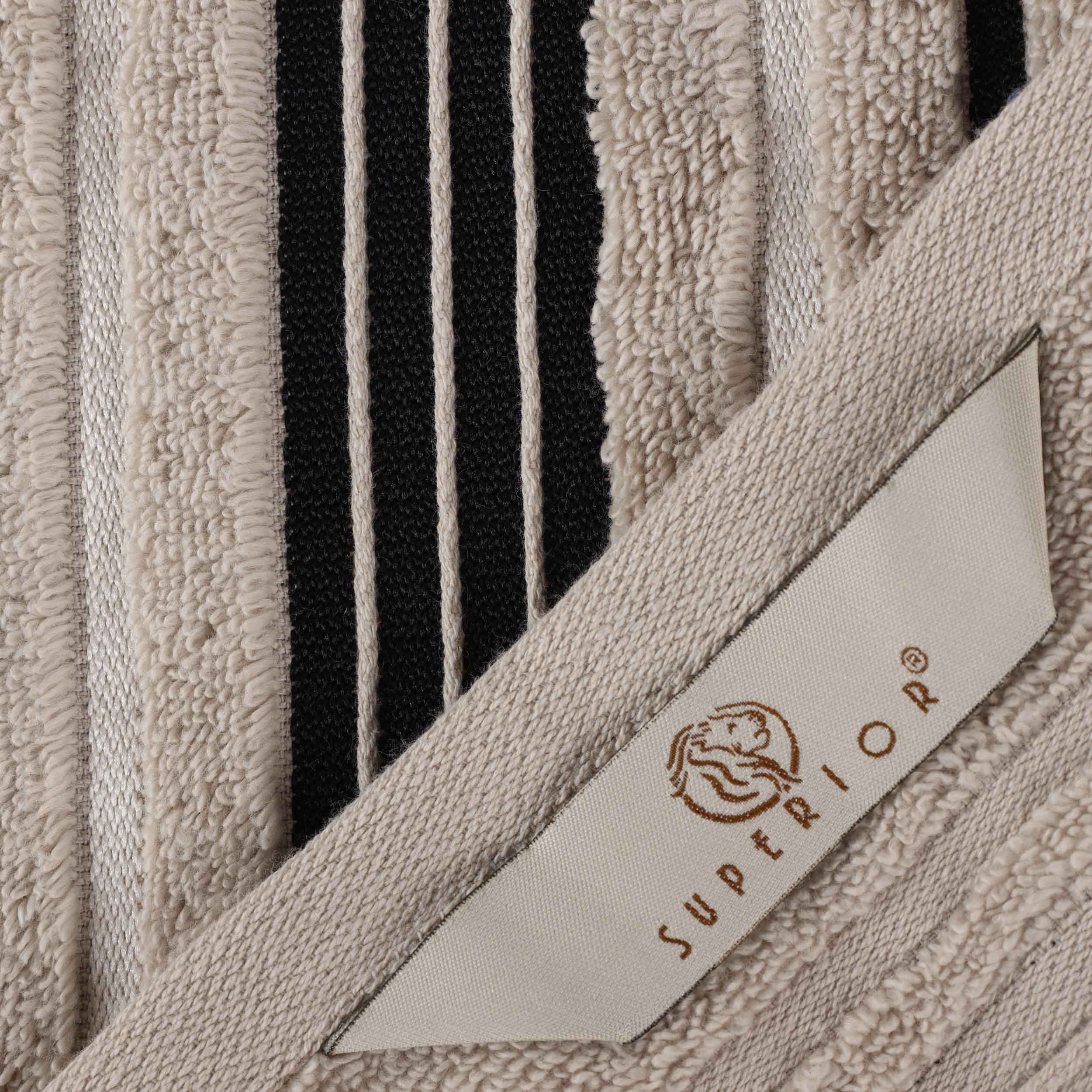 Sadie Zero Twist Cotton Solid and Jacquard Floral 8 Piece Towel Set - Towel Set by Superior Brand