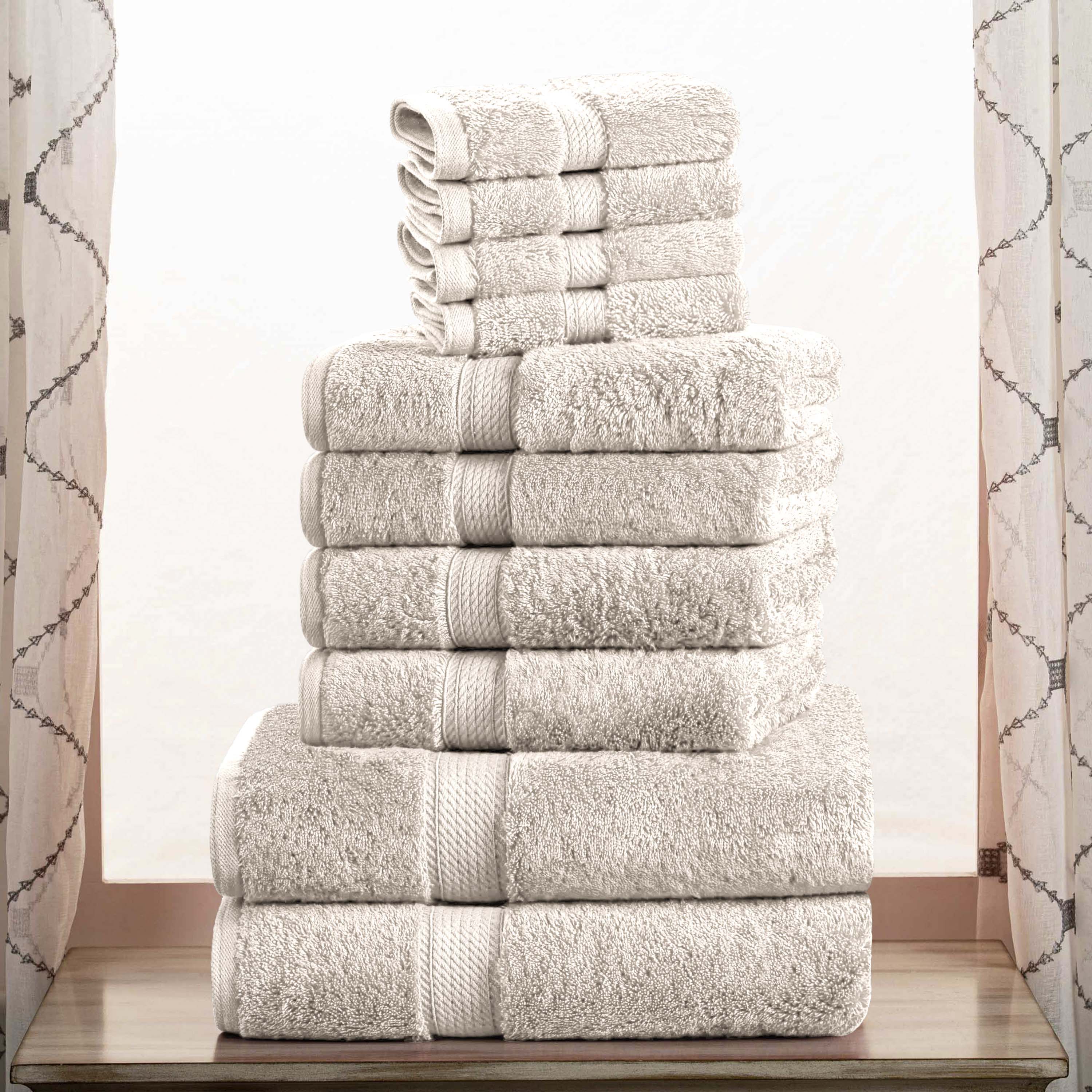 Madison Egyptian Cotton Pile Plush Heavyweight 10 Piece Towel Set - Egyptian Cotton Towel Set by Superior