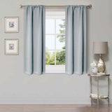 Solid Room Darkening Rod Pocket Blackout Curtain Panels, Set of 2