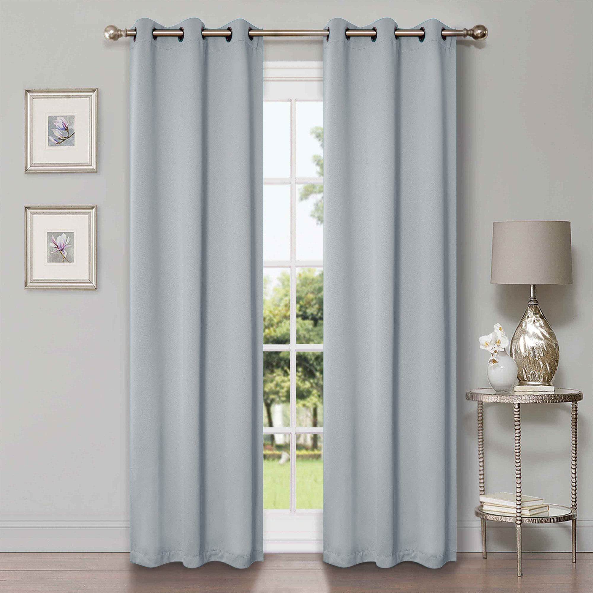 Classic Modern Solid Room Darkening Blackout Curtain Panels, Set of 2 - Blackout Curtains by Superior