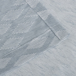 Embroidered Argyle Sheer 2-Piece Grommet Curtain Panel Set - StoneBlue