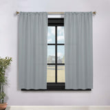 Solid Room Darkening Rod Pocket Blackout Curtain Panels, Set of 2 - Blackout Curtains by Superior