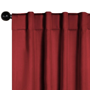 Classic Modern Rod Pocket Solid Blackout Curtain Set - Sangaria