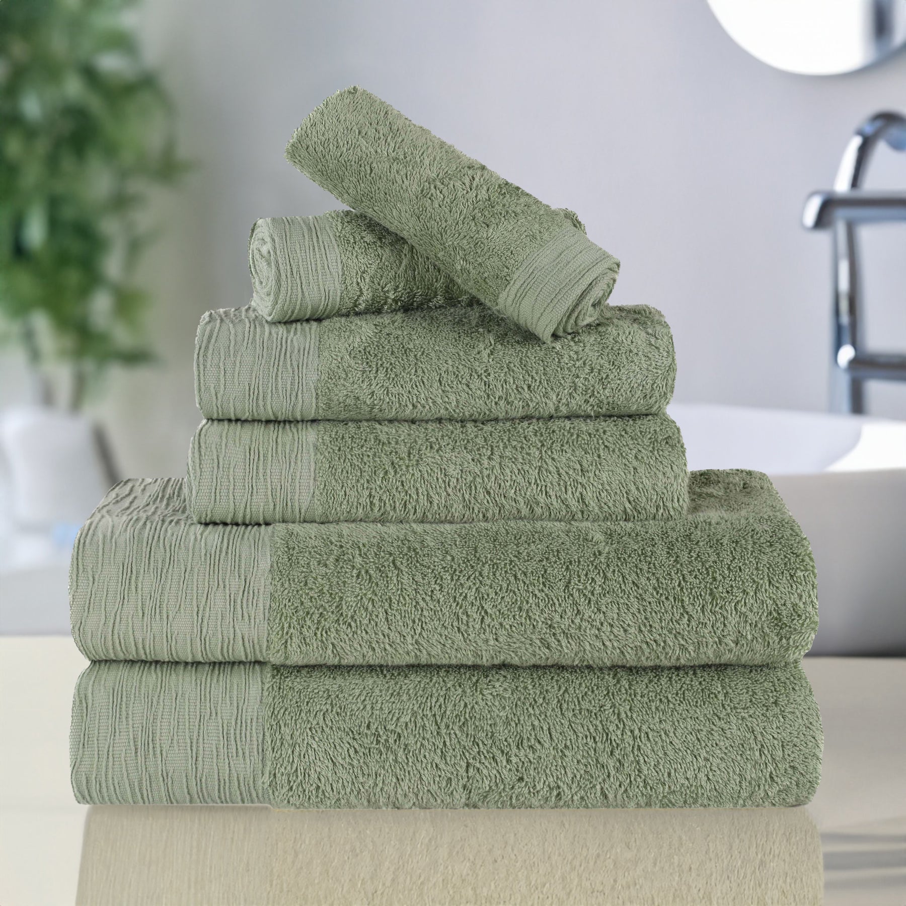 Rayon from Bamboo Eco-Friendly Fluffy Soft Solid - Green