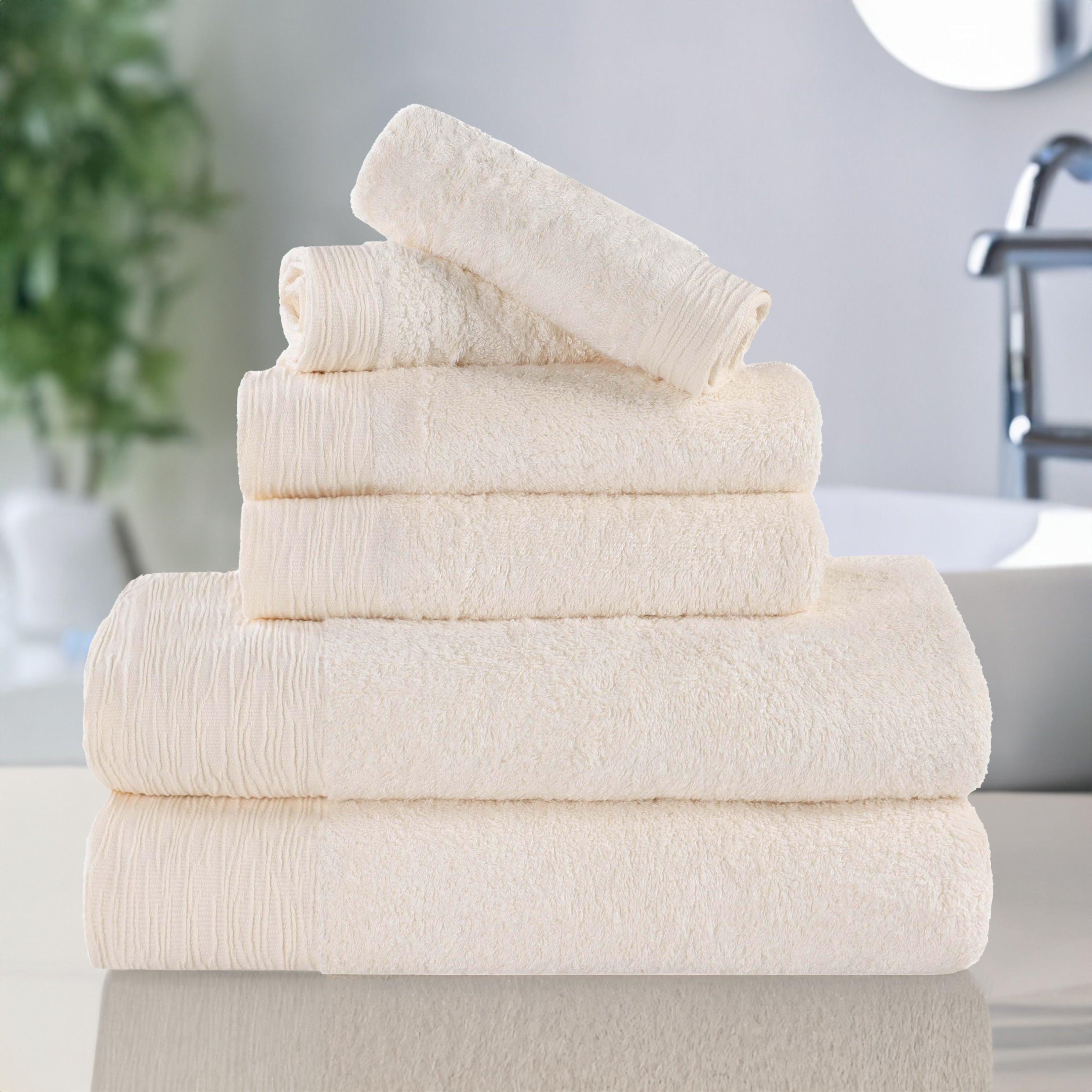 Rayon from Bamboo Eco-Friendly Fluffy Soft Solid 6 Piece Towel Set - Towel Set by Superior