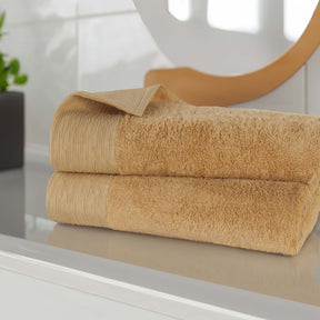 Rayon from Bamboo Eco-Friendly Fluffy Soft Solid Bath Sheet - Gold