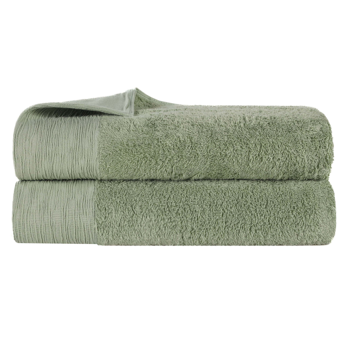 Rayon from Bamboo Eco-Friendly Fluffy Soft Solid Bath Sheet - Green