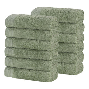 Rayon from Bamboo Eco-Friendly Solid Face Towel Washcloth - Green
