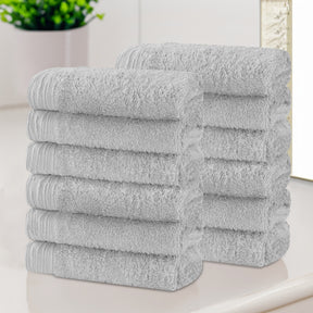 Rayon from Bamboo Eco-Friendly Solid Face Towel Washcloth - Platinum