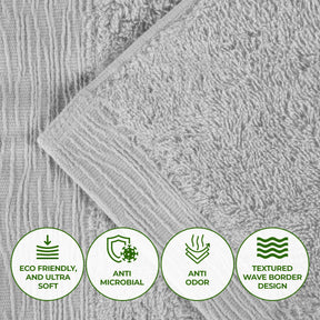 Rayon from Bamboo Eco-Friendly Fluffy Soft Solid Bath Towel - Platinum